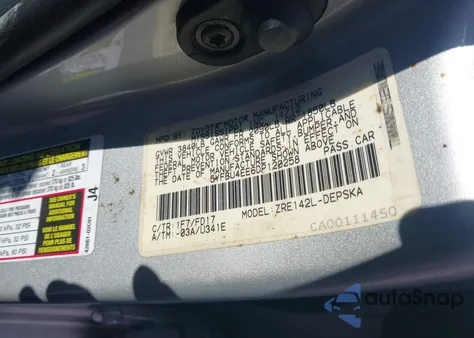 2013 Toyota Corolla S from USA, damaged, VIN 5YFBU4EE6DP120258